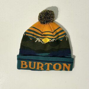 Kids Burton Echo Lake Beanie - Mountain Graphic Pom Hat